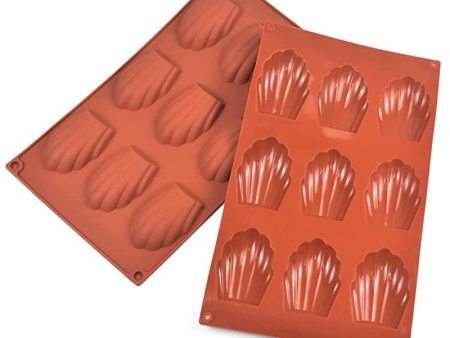 1 Pieza Molde de Madeleine, Magdalenas Molde Madeleines 9 Cavidades, Antiadherente Molde en Forma de Concha de Silicona para Tartas, Bombones, Caramelos, Galletas Embalaje Deteriorado Cheap